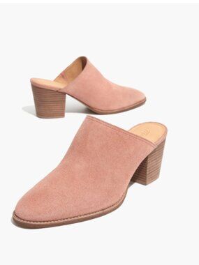 Madewell The Harper Mule in Suede Old Rose Pink Women's 7.5 K4920
